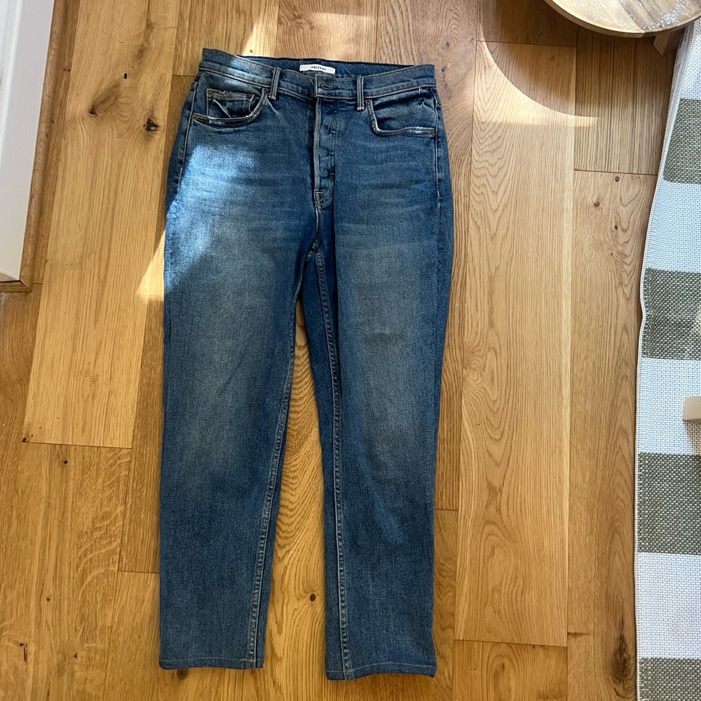 GRLFRND Helena High-Rise Straight Crop in Groovy Situation